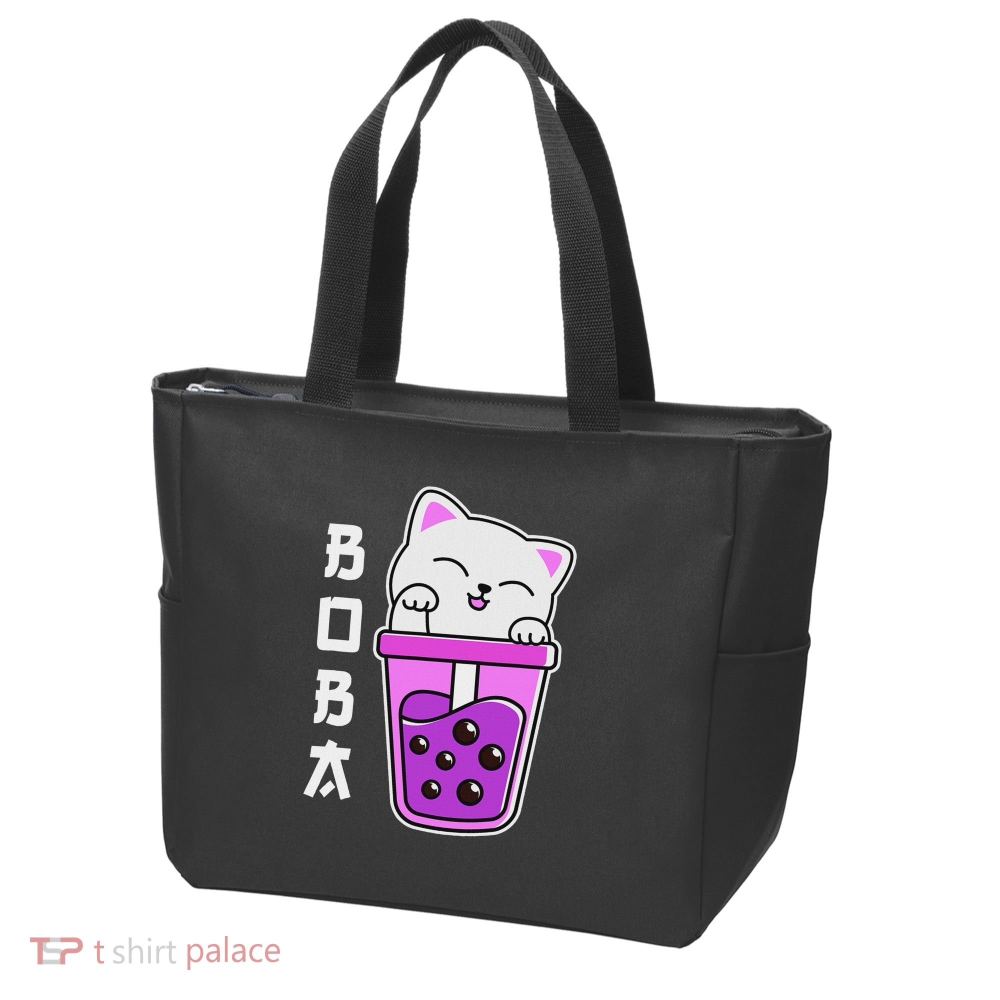 Cat Boba Anime Bubble Tea Neko Kawaii  Tote Bag