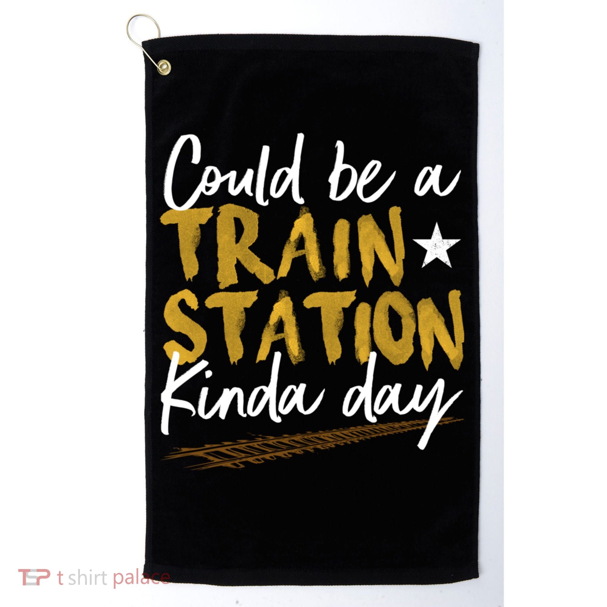 Could Be A Train Station Kind Of Day Womens Golf Towel