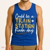 Could Be A Train Station Kind Of Day Womens Tank Top thumb 3