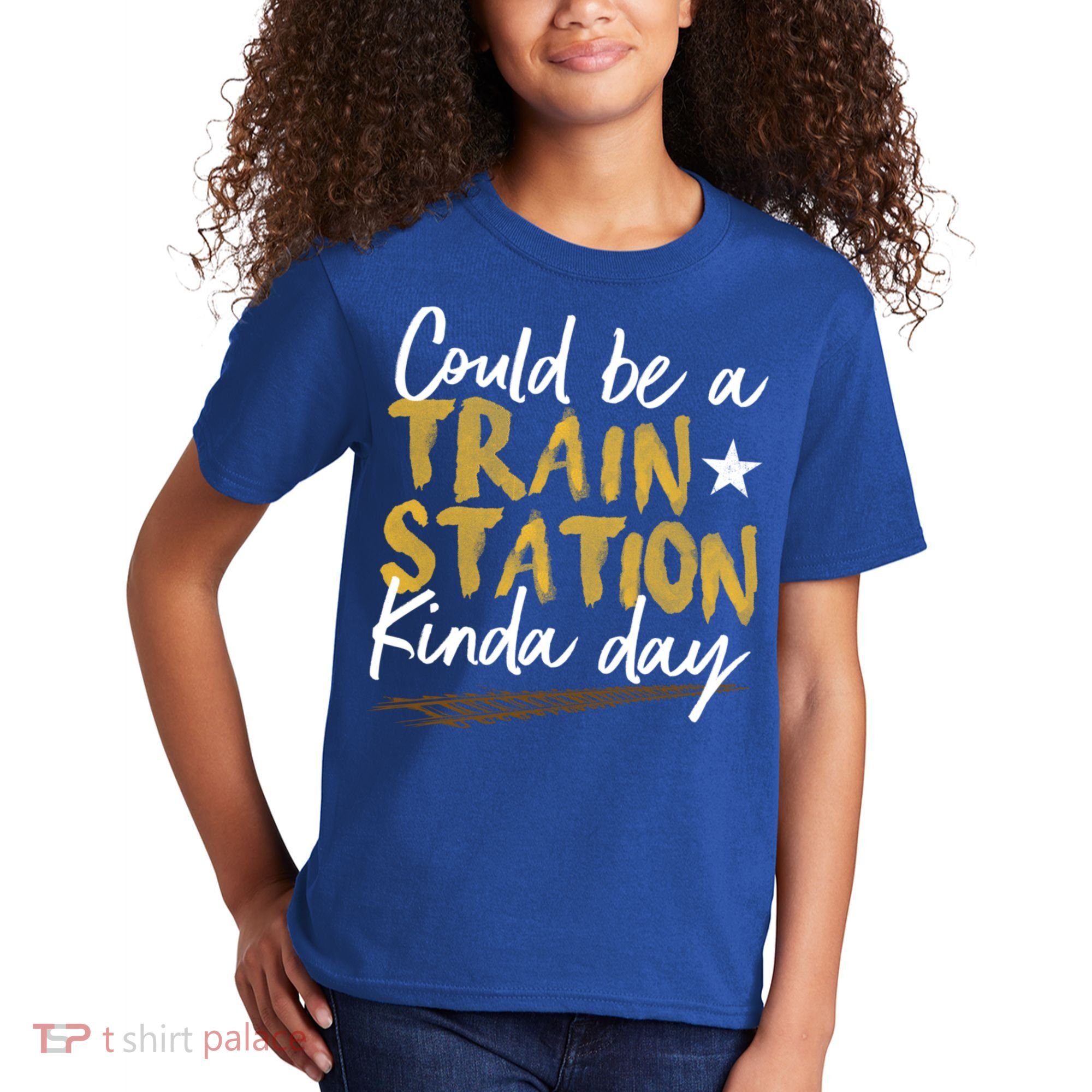 Could Be A Train Station Kind Of Day Womens Kids T-Shirt