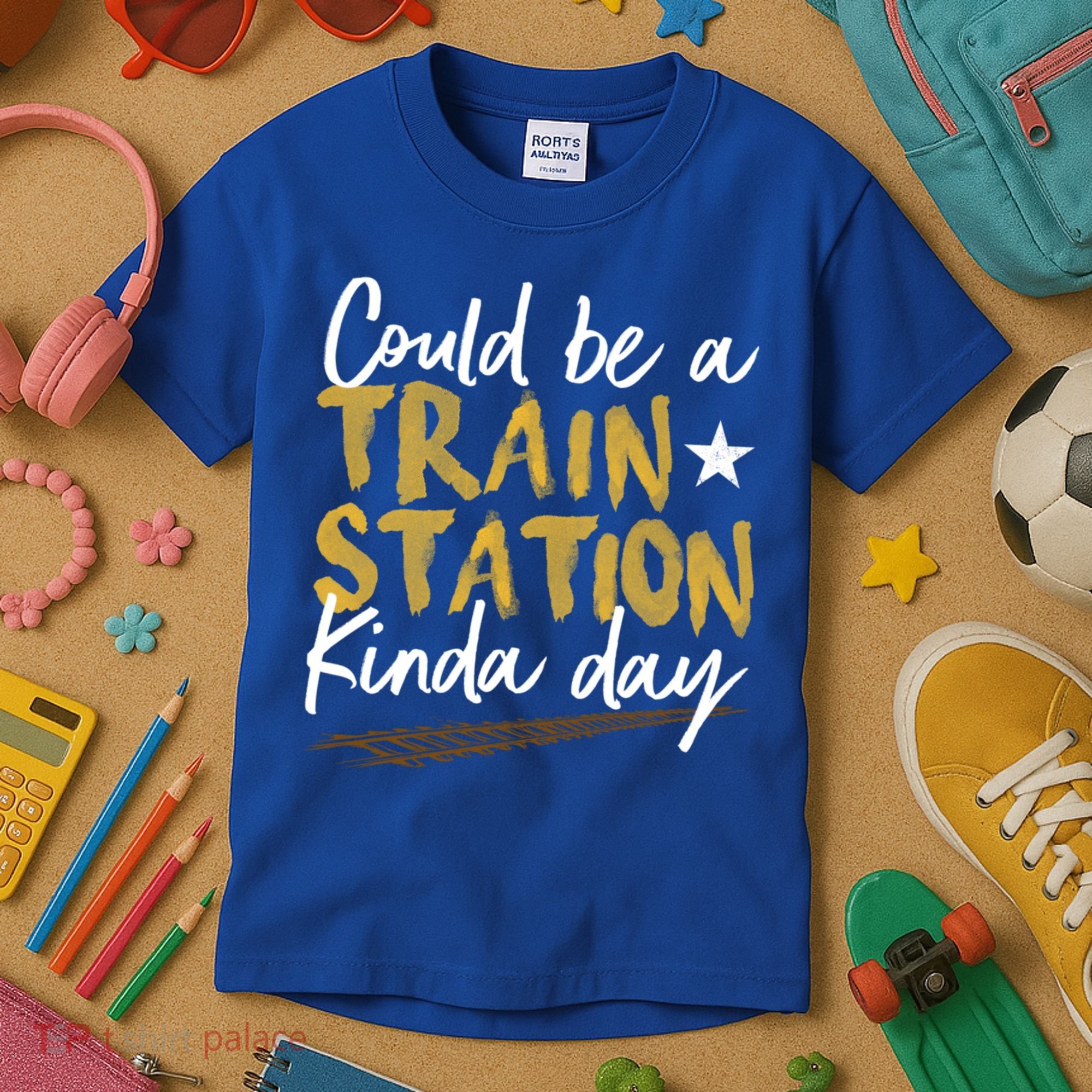 Could Be A Train Station Kind Of Day Womens Kids T-Shirt