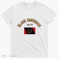 Cute Black American 1619 Black Afro American Heritage Flag T-Shirt thumb 0