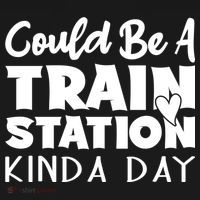 Could Be A Train Station Kinda Day Funny Heart Doggie Tank thumb 4
