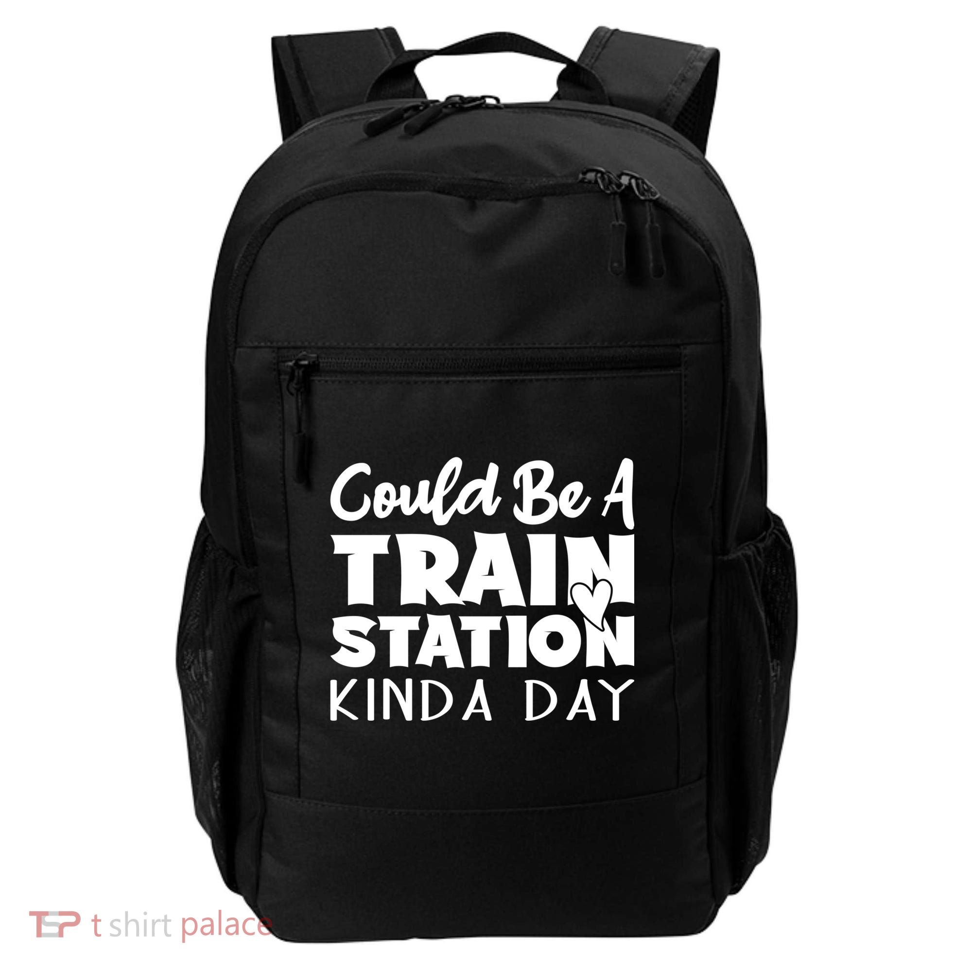 Could Be A Train Station Kinda Day Funny Heart Backpack