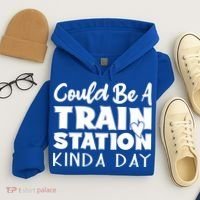Could Be A Train Station Kinda Day Funny Heart Hoodie thumb 4
