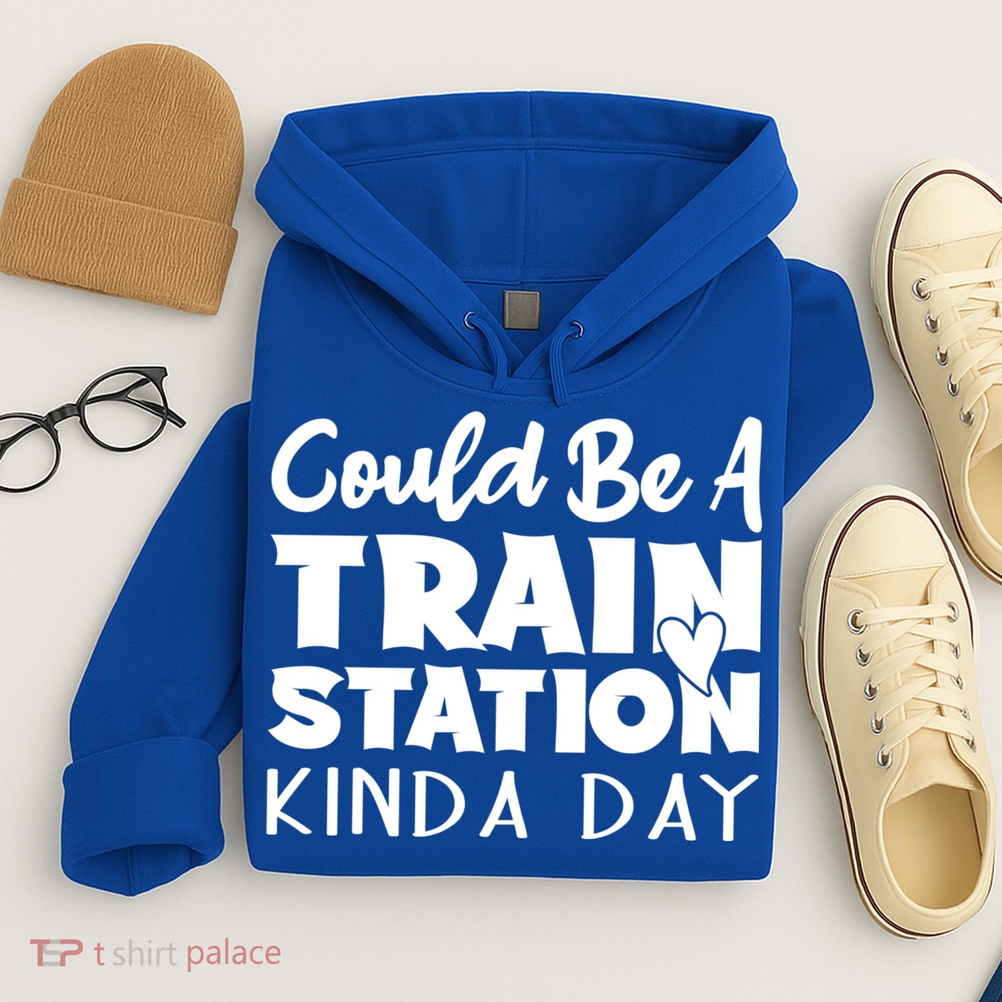 Could Be A Train Station Kinda Day Funny Heart Hoodie