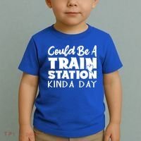 Could Be A Train Station Kinda Day Funny Heart Toddler T-Shirt thumb 2