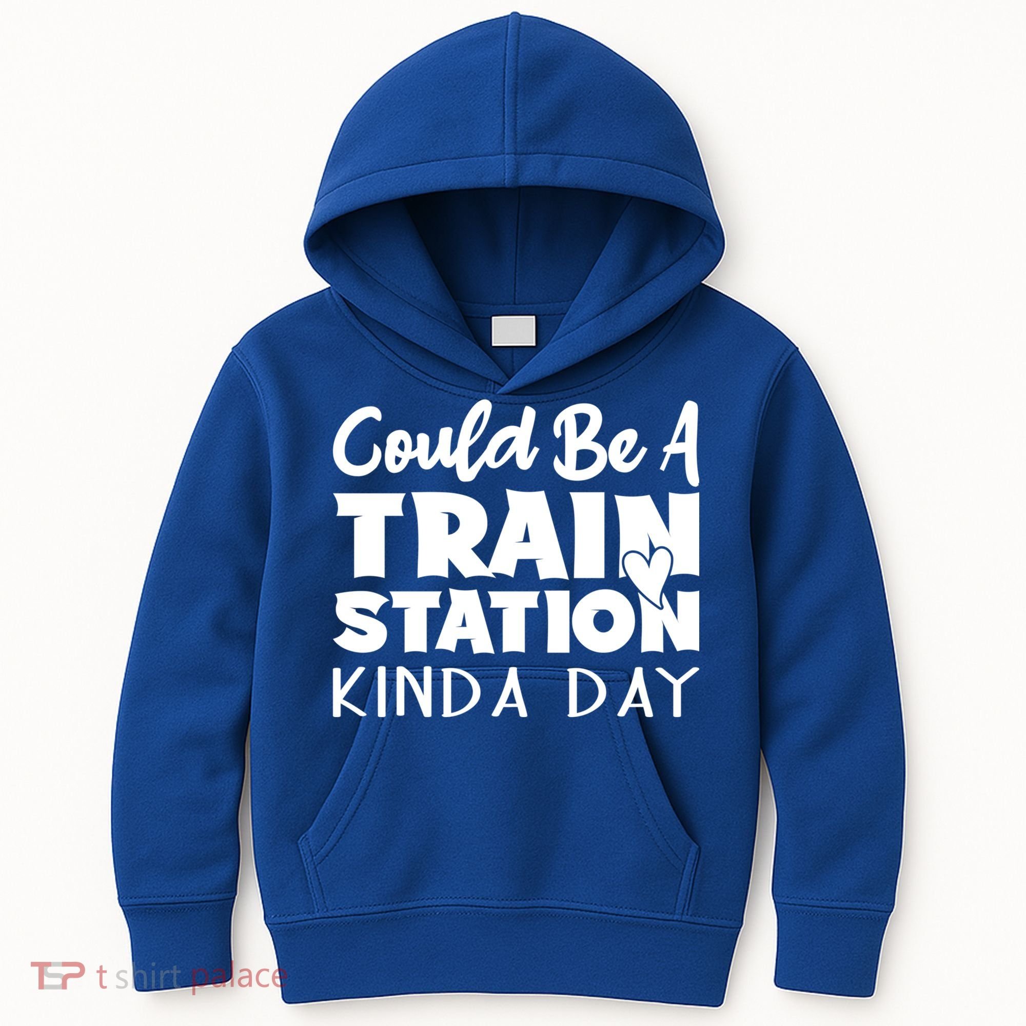 Could Be A Train Station Kinda Day Funny Heart Kids Hoodie