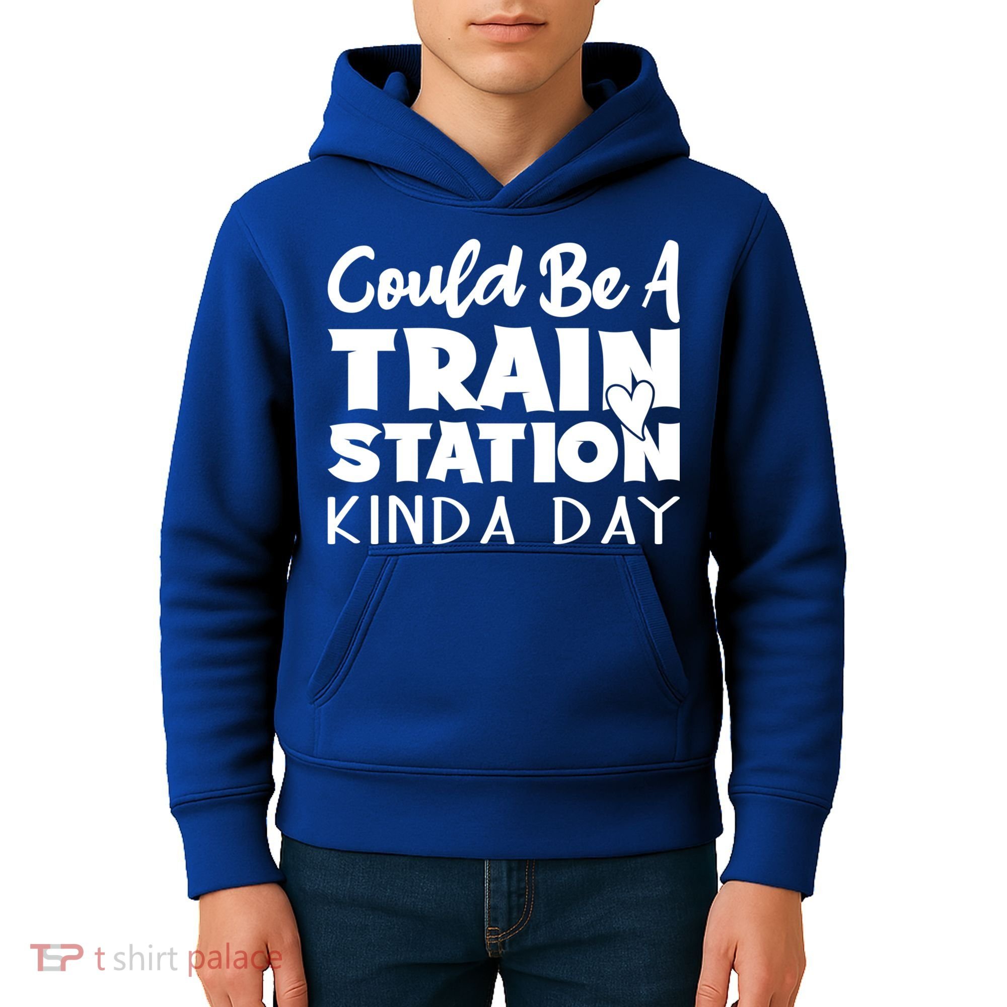 Could Be A Train Station Kinda Day Funny Heart Kids Hoodie