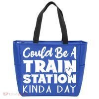 Could Be A Train Station Kinda Day Funny Heart Tote Bag thumb 0