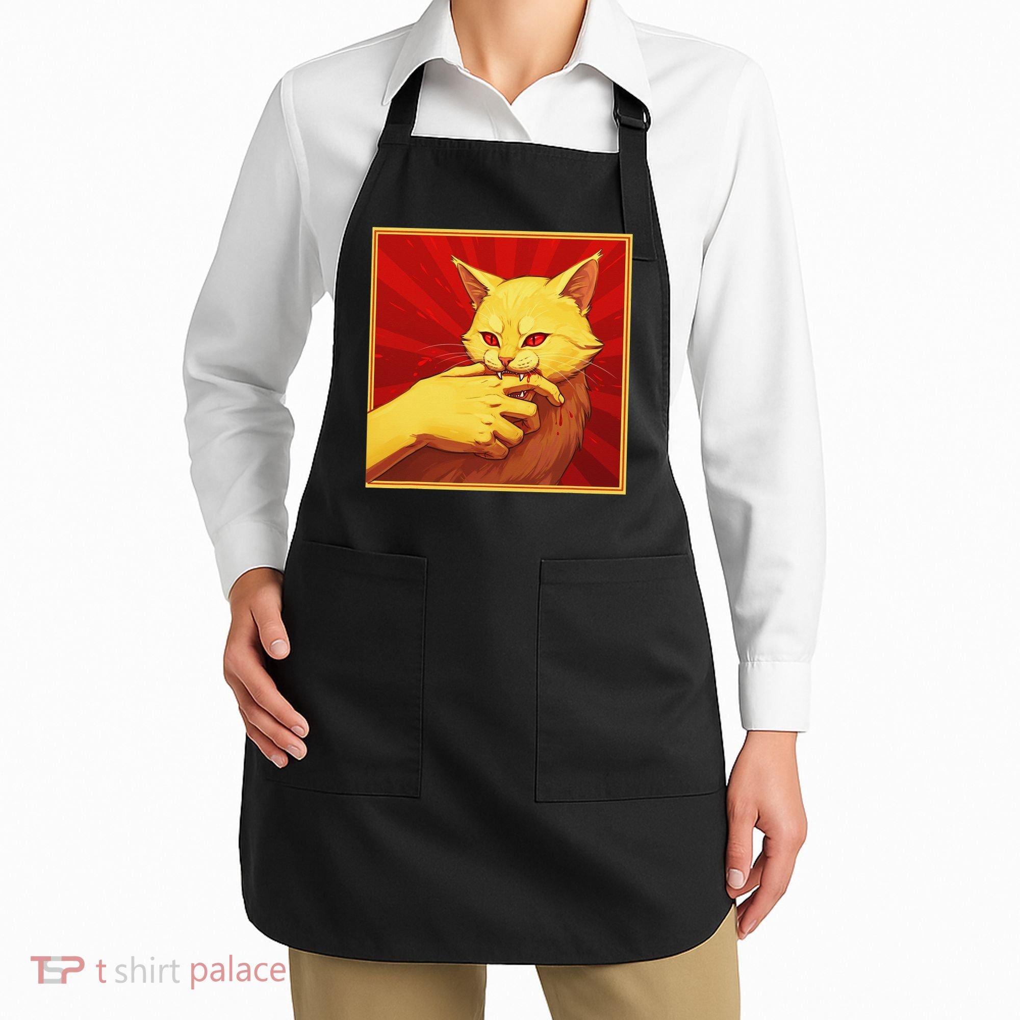 Cat Bite Anime Apron