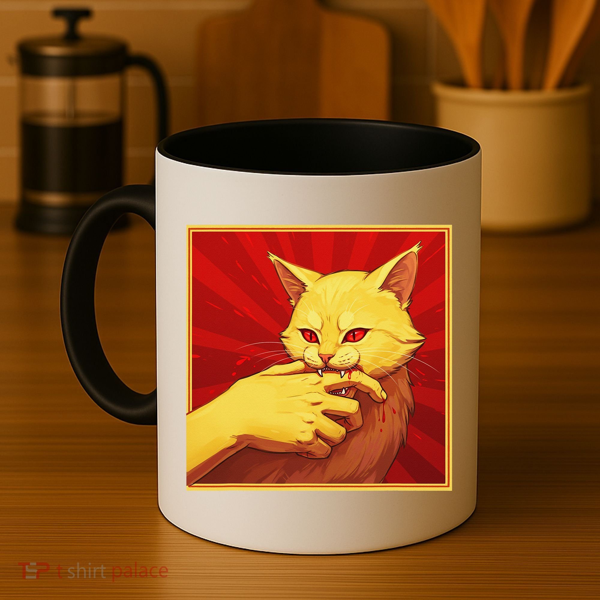 Cat Bite Anime Coffee Mug