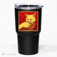 Cat Bite Anime Tumbler thumb 0