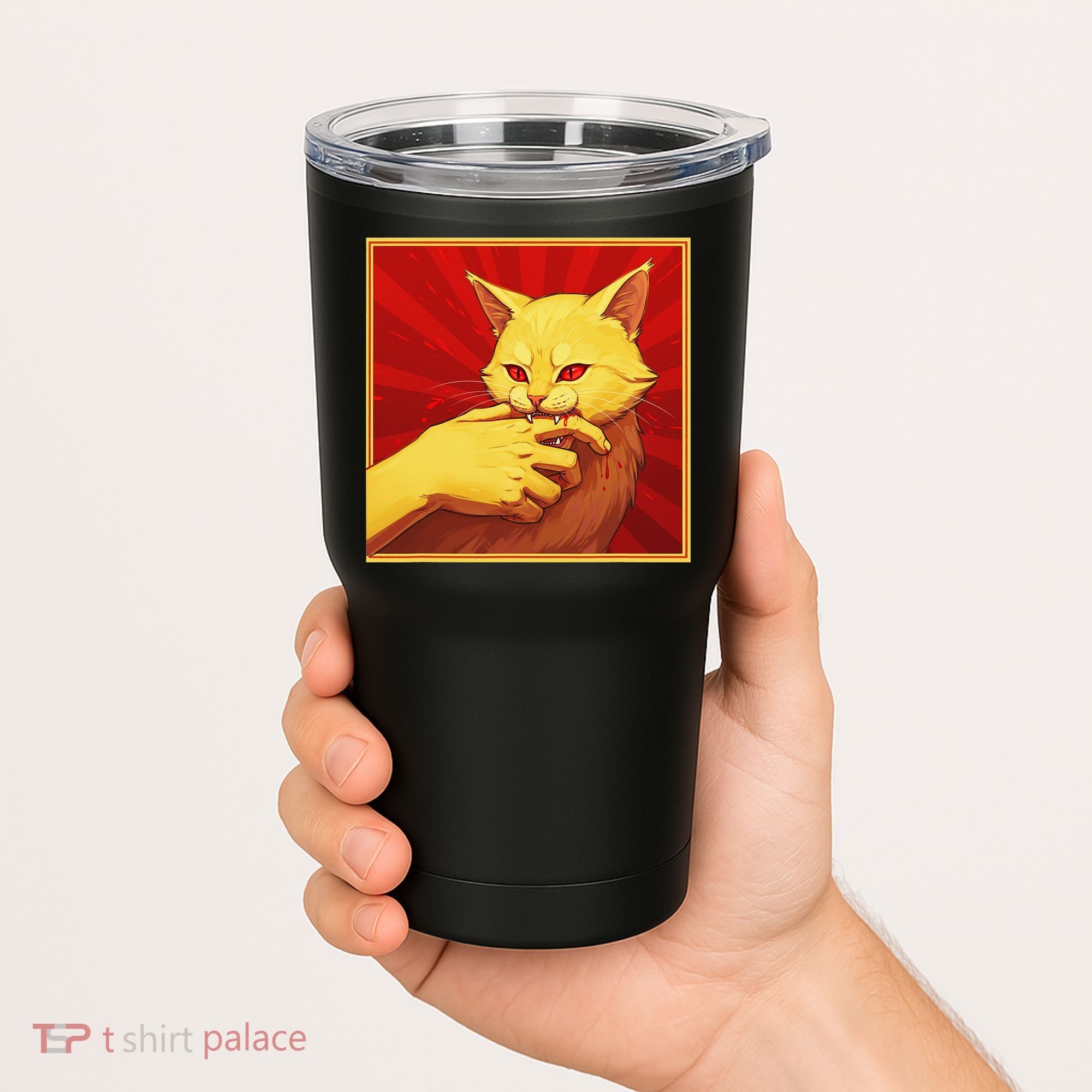 Cat Bite Anime Tumbler