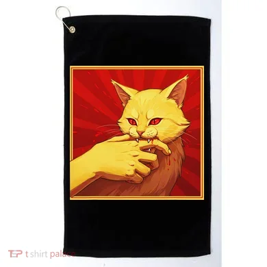 Cat Bite Anime Golf Towel
