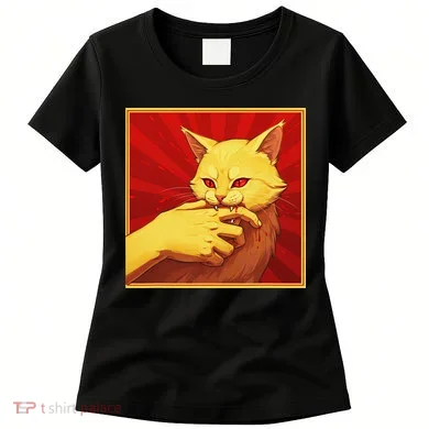 Cat Bite Anime Women's T-Shirt