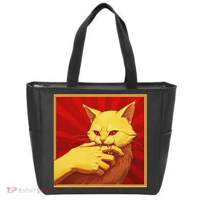 Cat Bite Anime Tote Bag