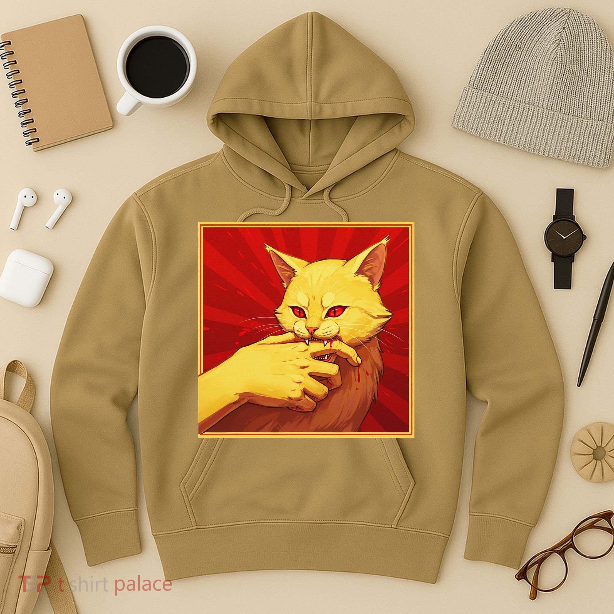 Cat Bite Anime Hoodie