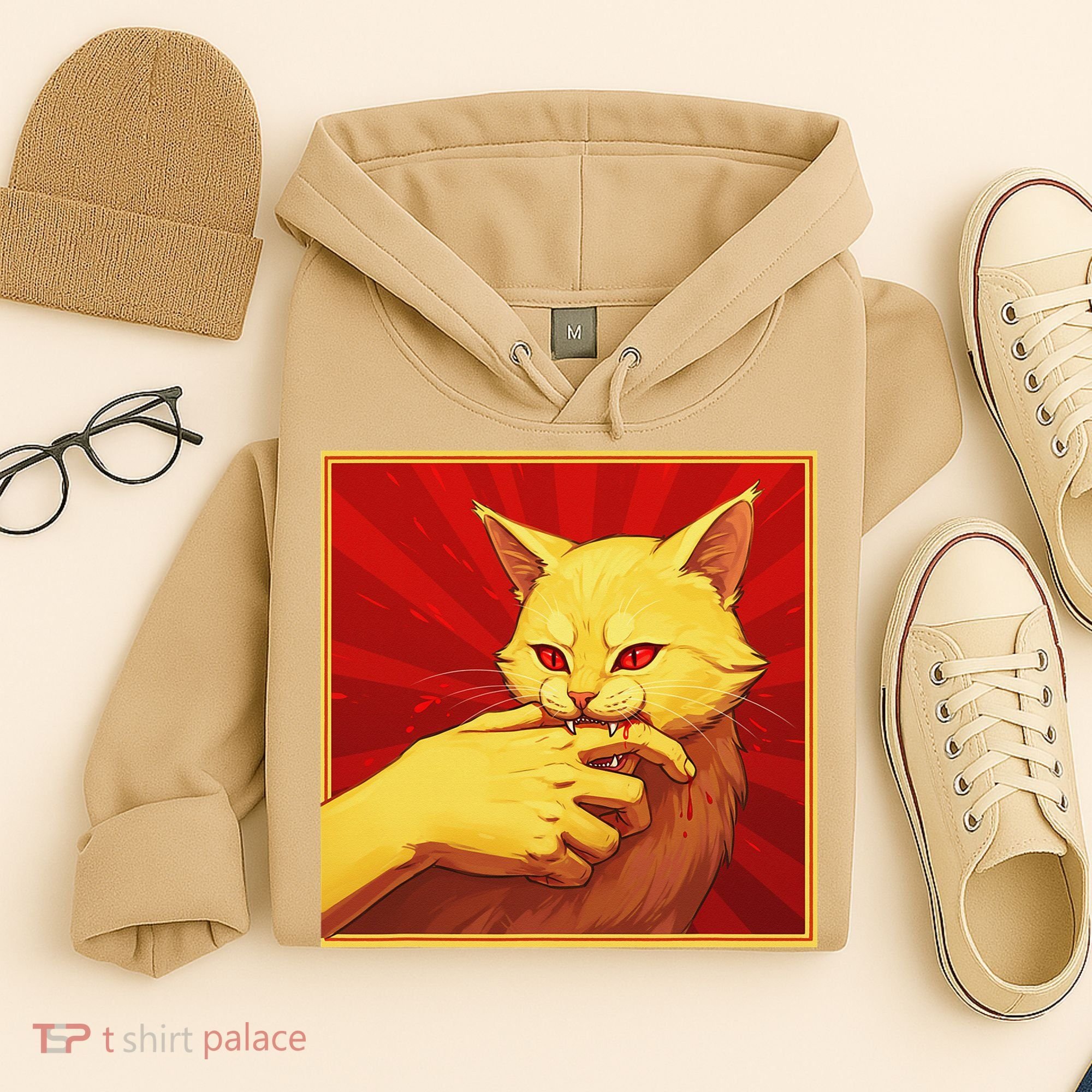 Cat Bite Anime Hoodie