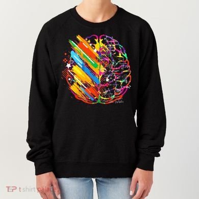 Colorful Brain Art Teacher Artist Painter Student Women's Sweatshirt