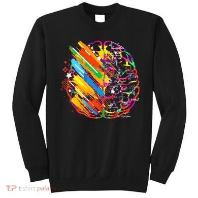Colorful Brain Art Teacher Artist Painter Student Sweatshirt