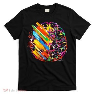 Colorful Brain Art Teacher Artist Painter Student T-Shirt