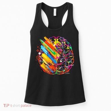 Colorful Brain Art Teacher Artist Painter Student Women's Tank Top