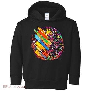 Colorful Brain Art Teacher Artist Painter Student Toddler Hoodie