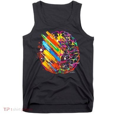 Colorful Brain Art Teacher Artist Painter Student Tank Top