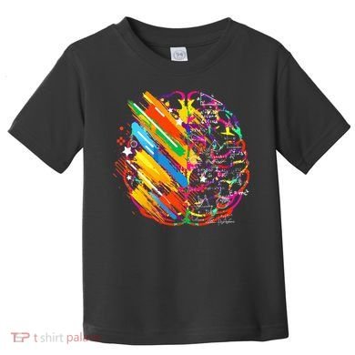 Colorful Brain Art Teacher Artist Painter Student Toddler T-Shirt