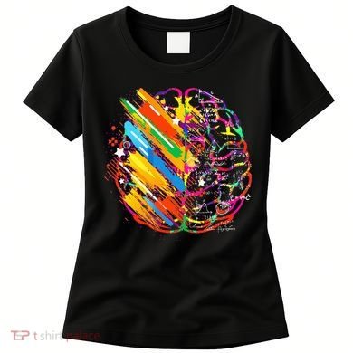 Colorful Brain Art Teacher Artist Painter Student Women's T-Shirt
