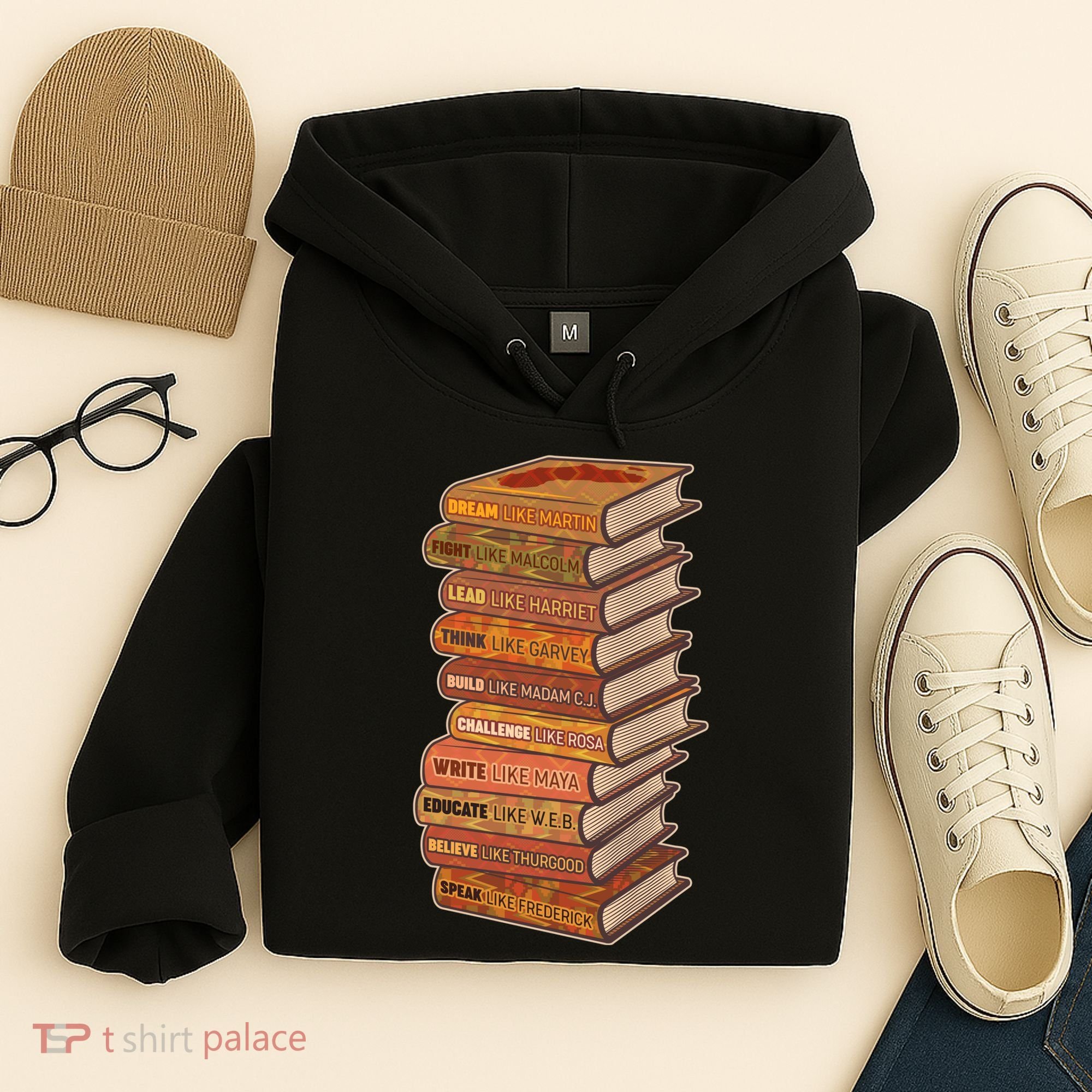 Celebrate Black African American History Figures Books Hoodie