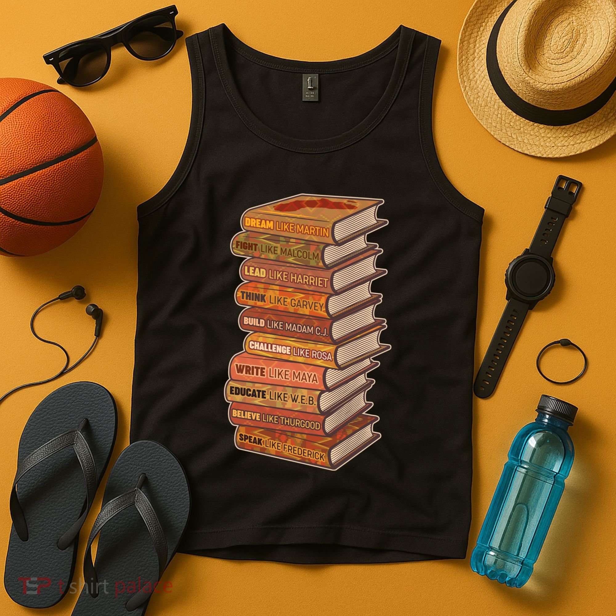 Celebrate Black African American History Figures Books Tank Top