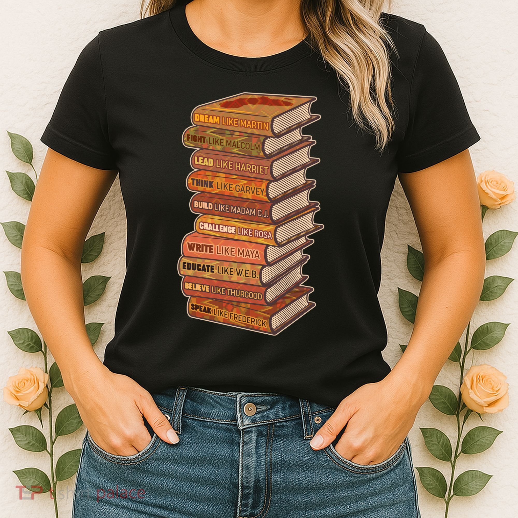 Celebrate Black African American History Figures Books Women's T-Shirt