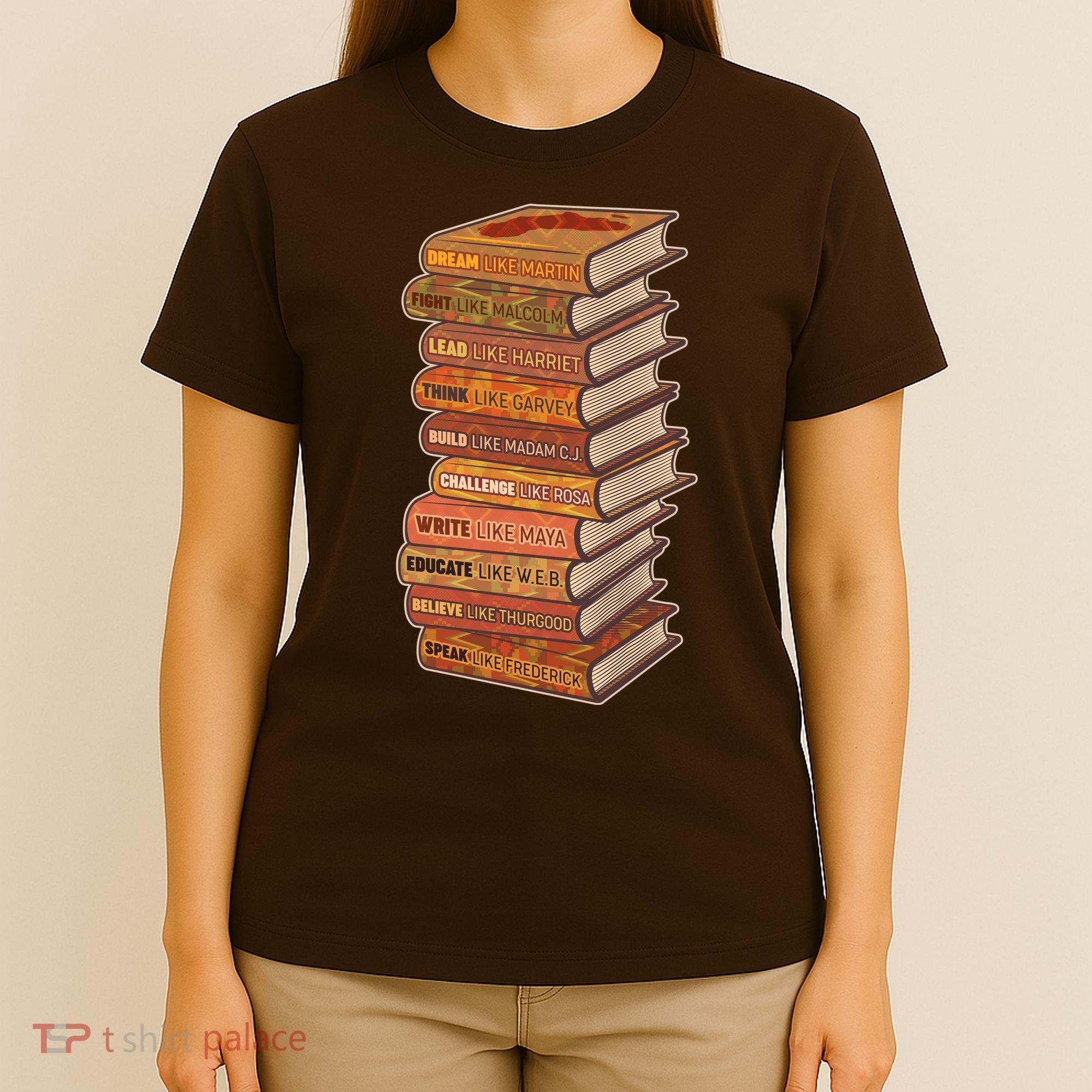 Celebrate Black African American History Figures Books T-Shirt