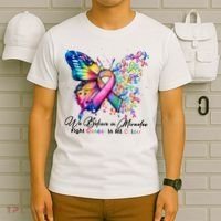 Cancer Butterfly All Ribbon We Believe In Miracles Cancer Awareness Month T-Shirt thumb 6