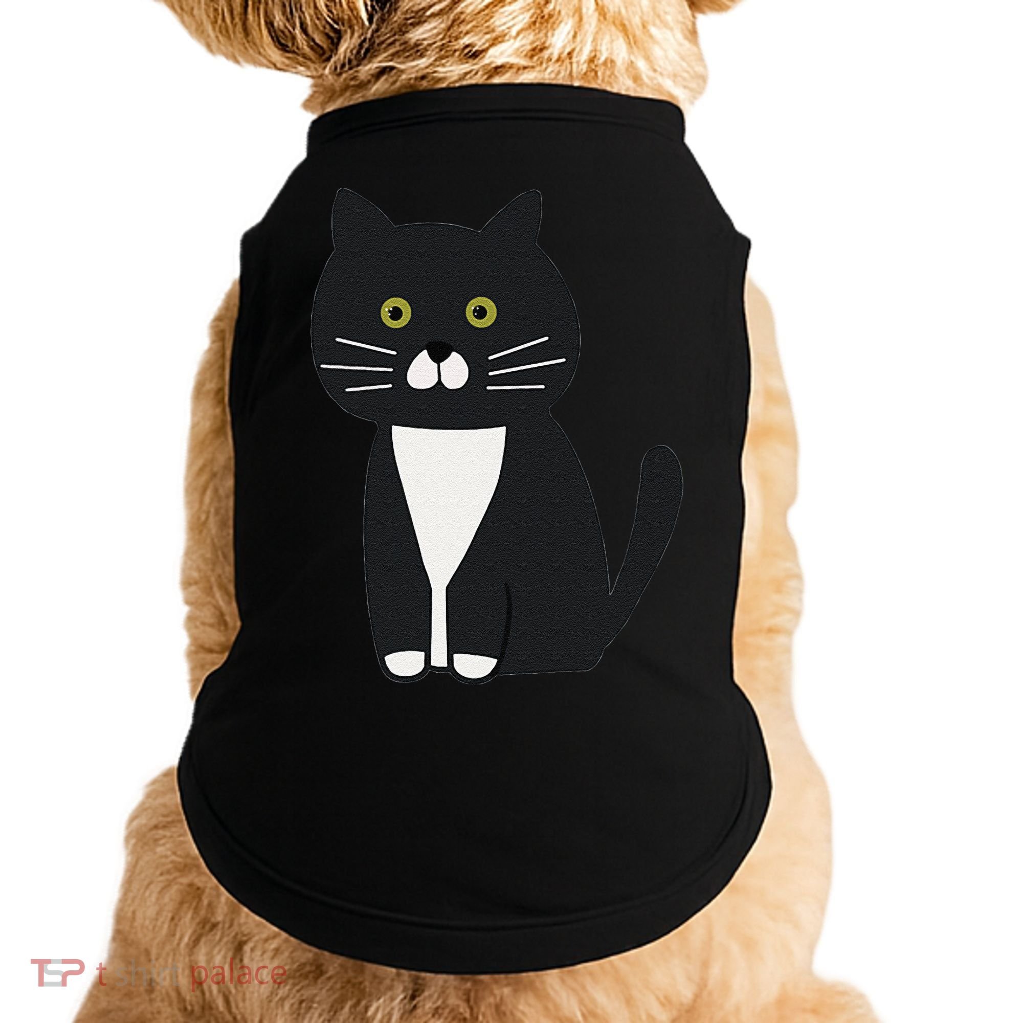 Cute Black And White Tuxedo Cat Doggie Tank
