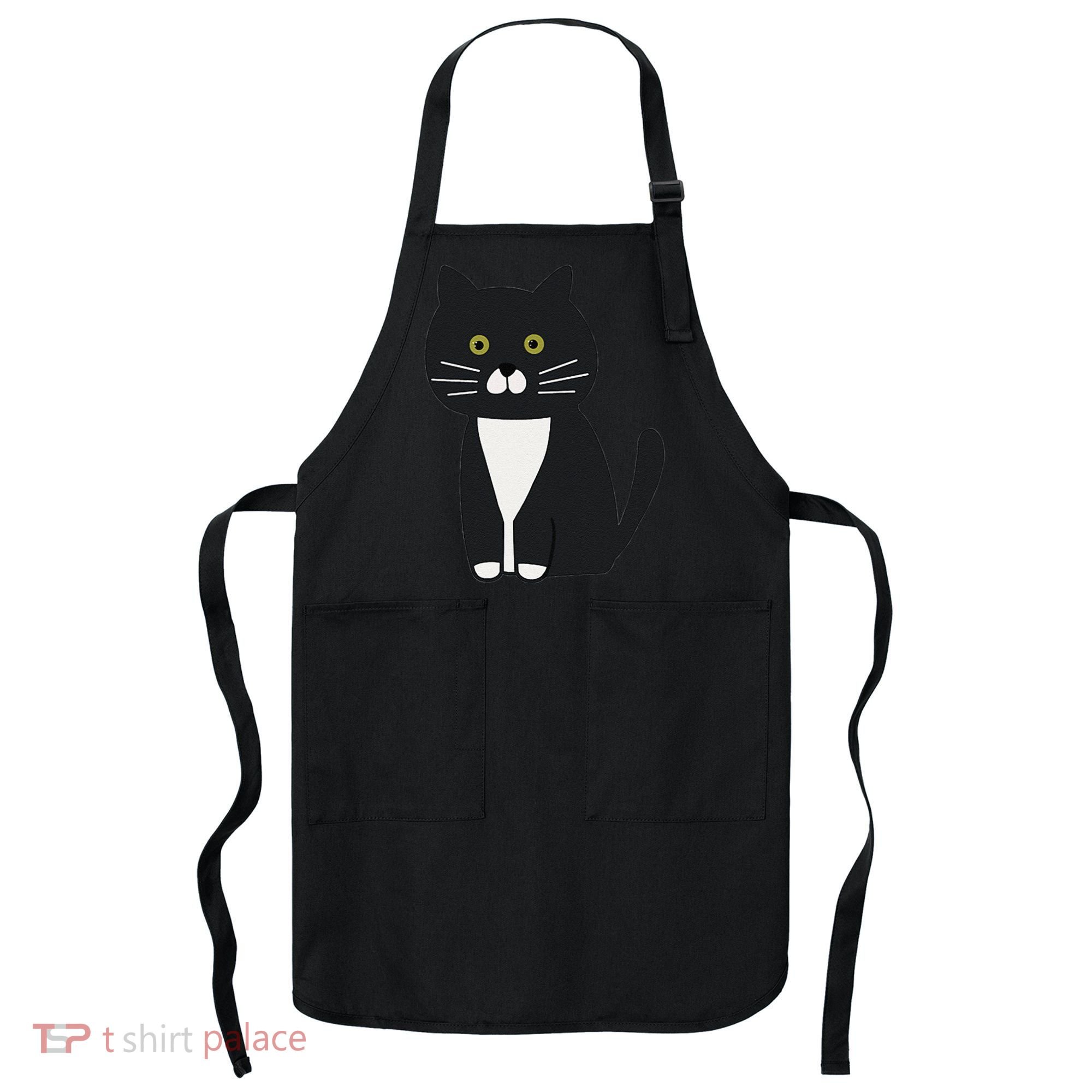 Cute Black And White Tuxedo Cat Apron