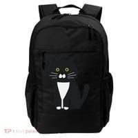Cute Black And White Tuxedo Cat Backpack thumb 0