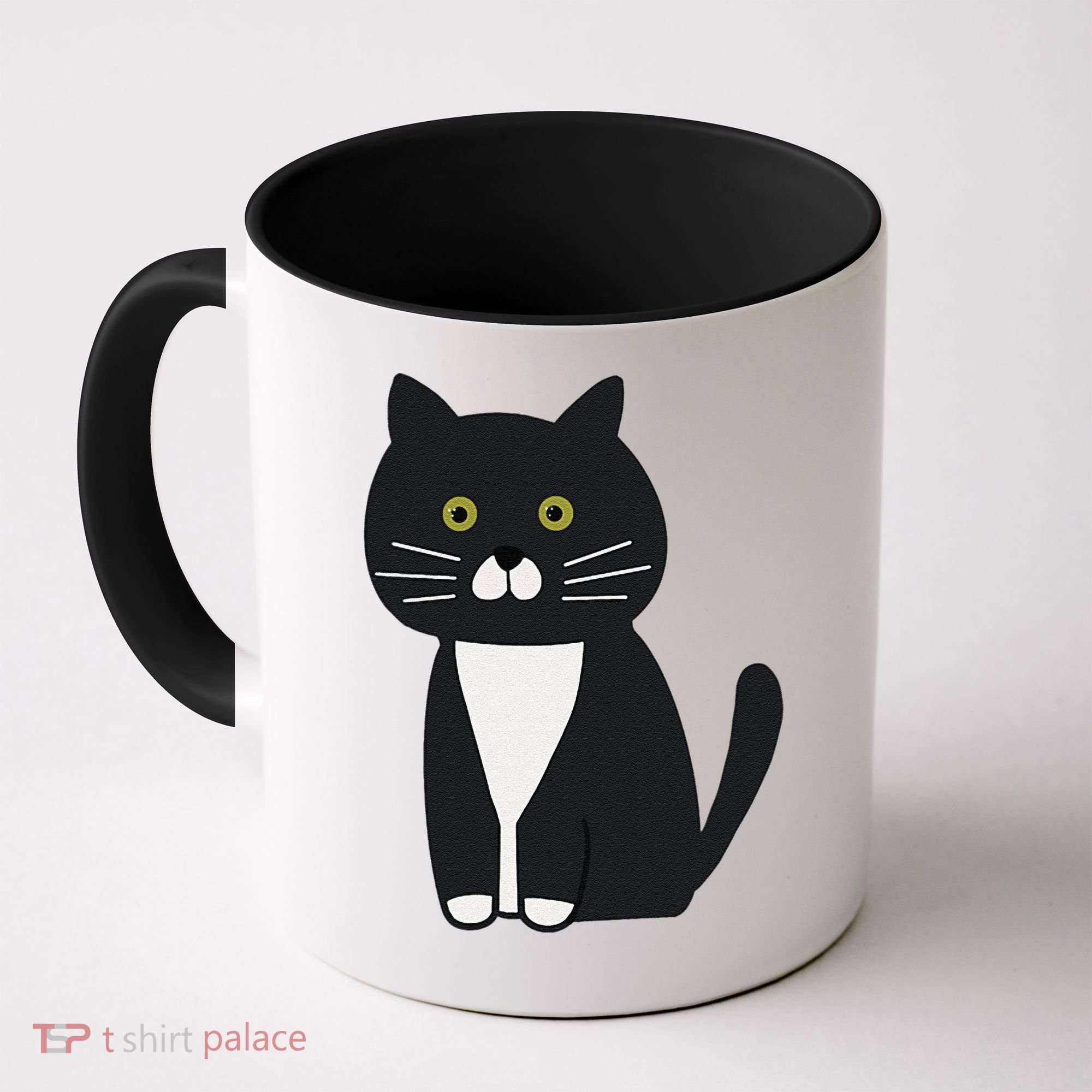 Cute Black And White Tuxedo Cat Coffee Mug
