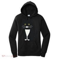 Cute Black And White Tuxedo Cat Women's Hoodie thumb 0