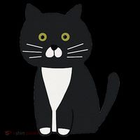 Cute Black And White Tuxedo Cat Women's Hoodie thumb 2