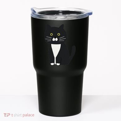 Cute Black And White Tuxedo Cat Tumbler