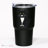 Cute Black And White Tuxedo Cat Tumbler thumb 0