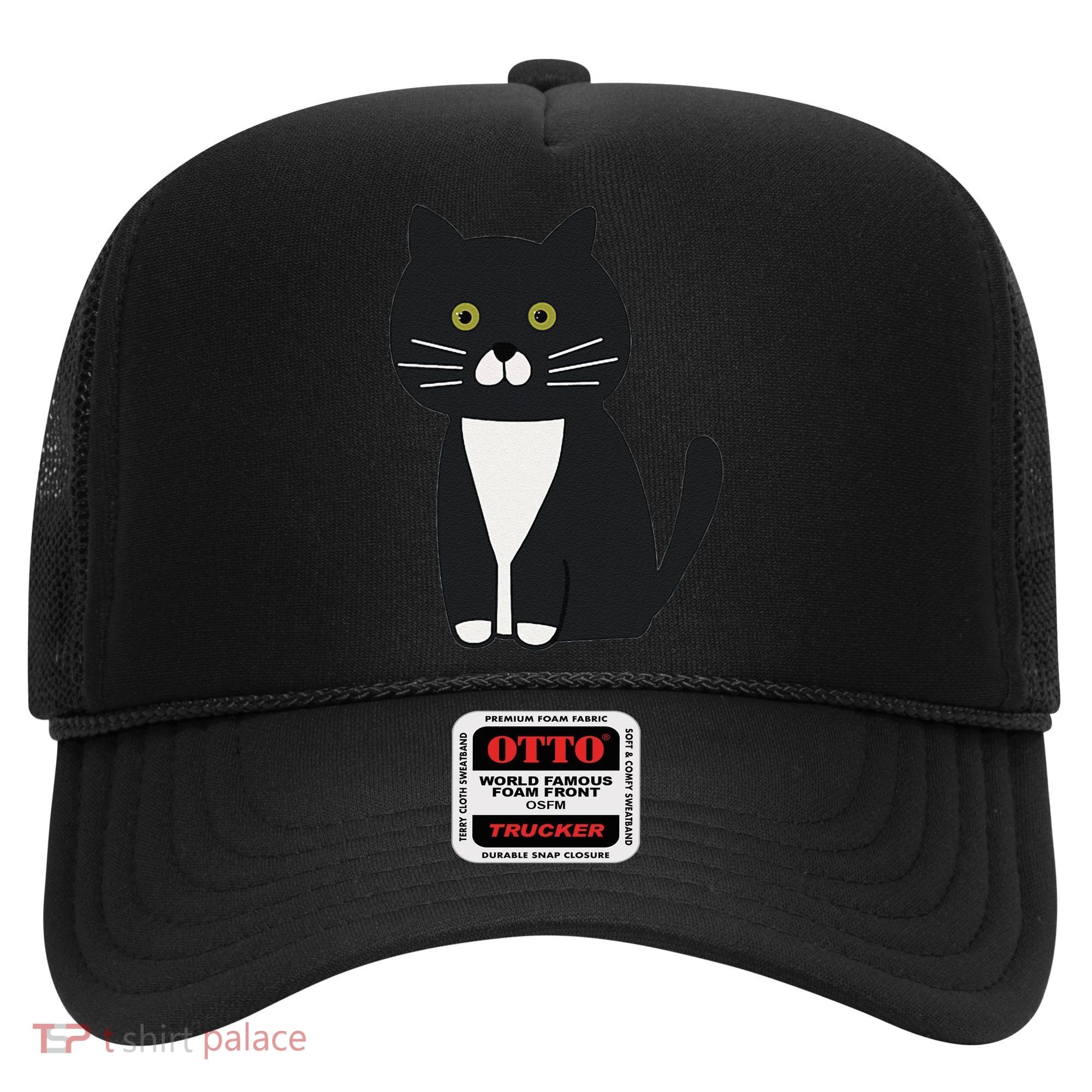 Cute Black And White Tuxedo Cat Hat
