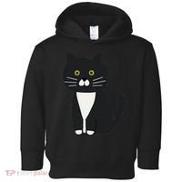 Cute Black And White Tuxedo Cat Toddler Hoodie thumb 0