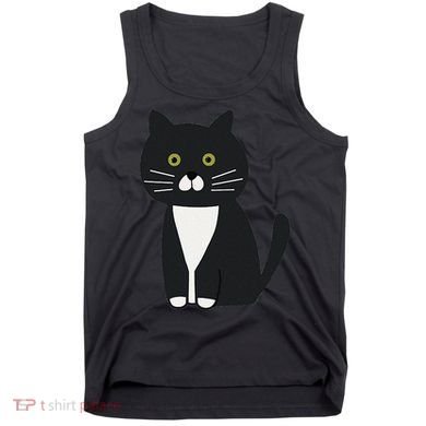Cute Black And White Tuxedo Cat Tank Top