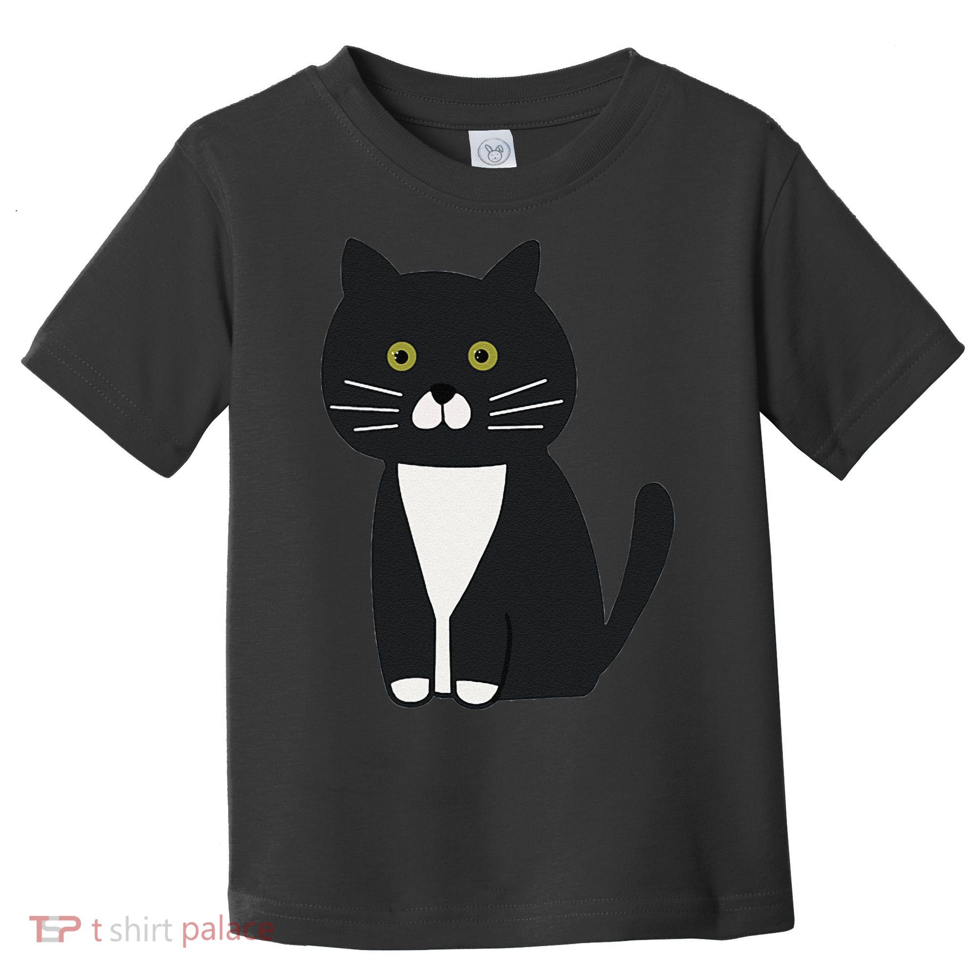 Cute Black And White Tuxedo Cat Toddler T-Shirt