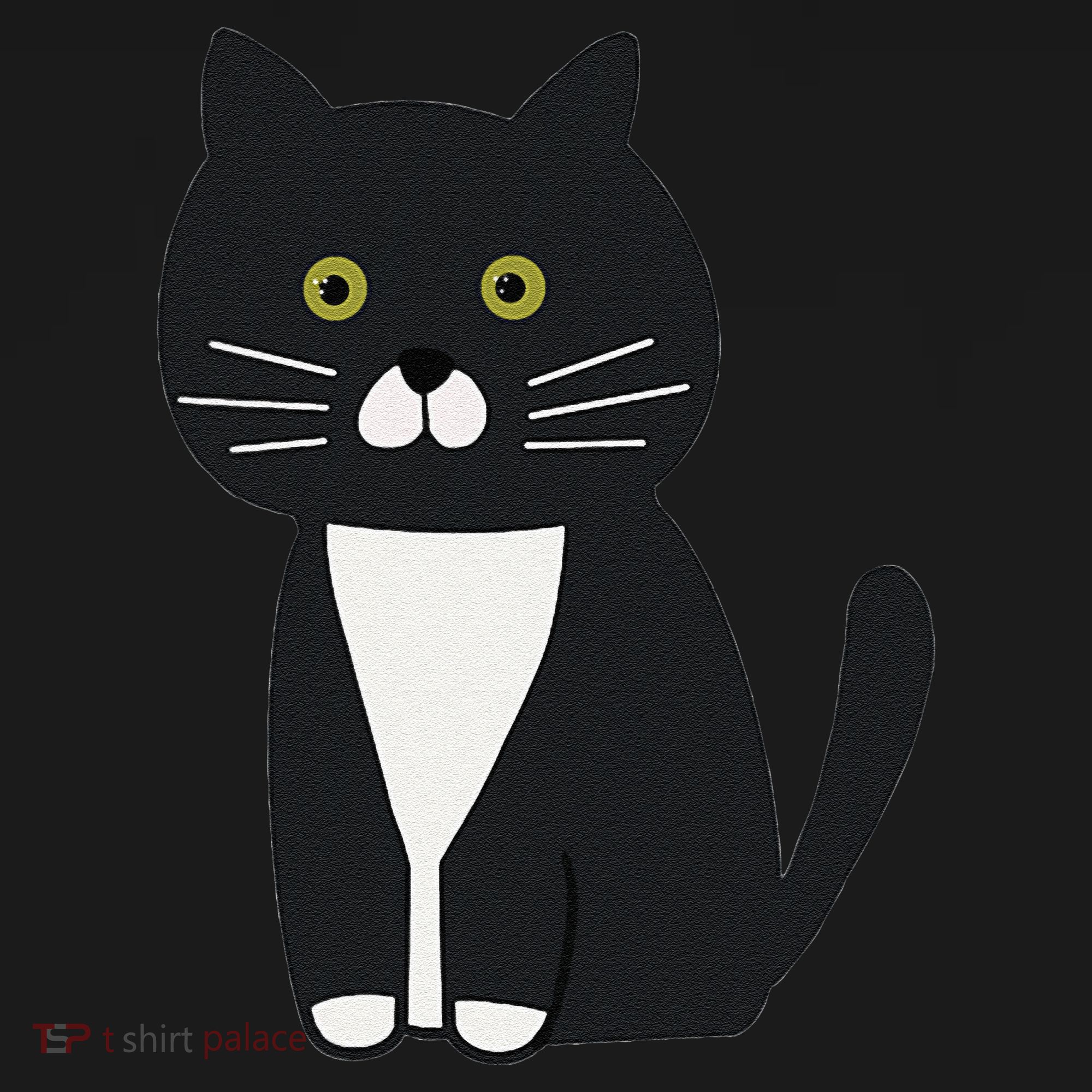 Cute Black And White Tuxedo Cat Toddler T-Shirt