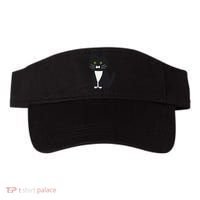 Cute Black And White Tuxedo Cat Visor thumb 0